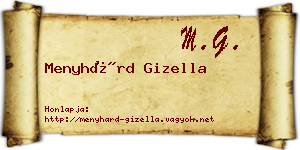 Menyhárd Gizella névjegykártya