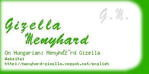 gizella menyhard business card